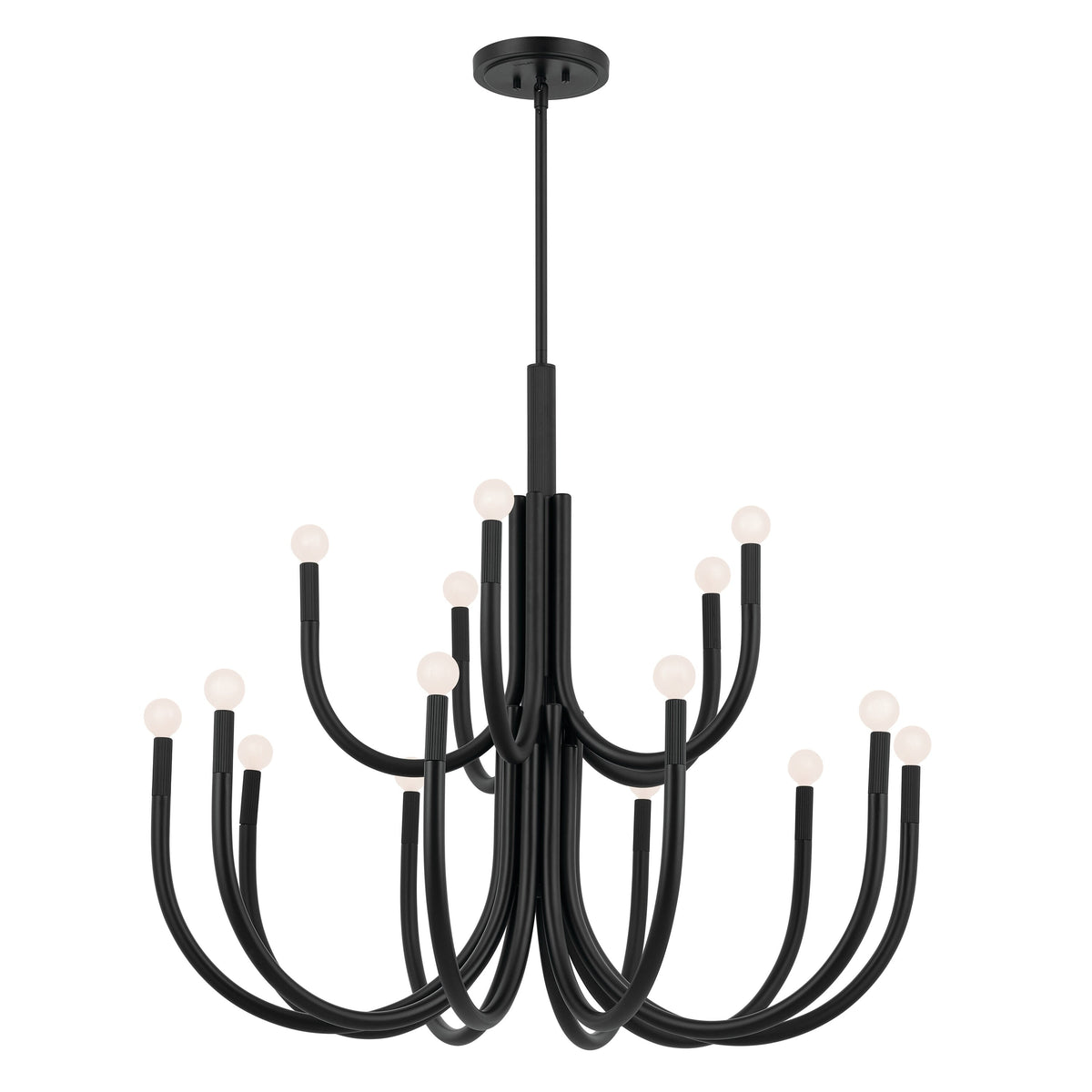Kichler Odensa 15-Light Black Modern/Contemporary Chandelier