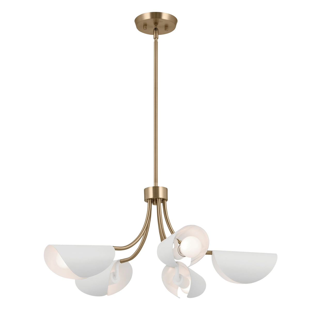 Kichler Arcus 5-Light Gold Mid-century Chandelier