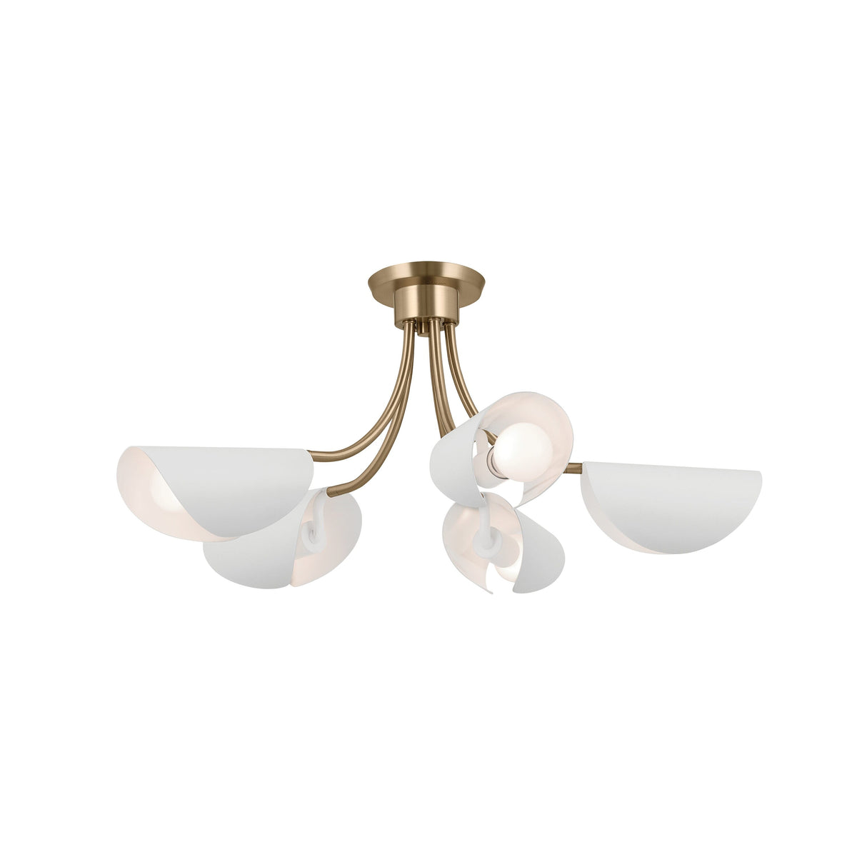 Kichler Arcus 5-Light Gold Mid-century Chandelier