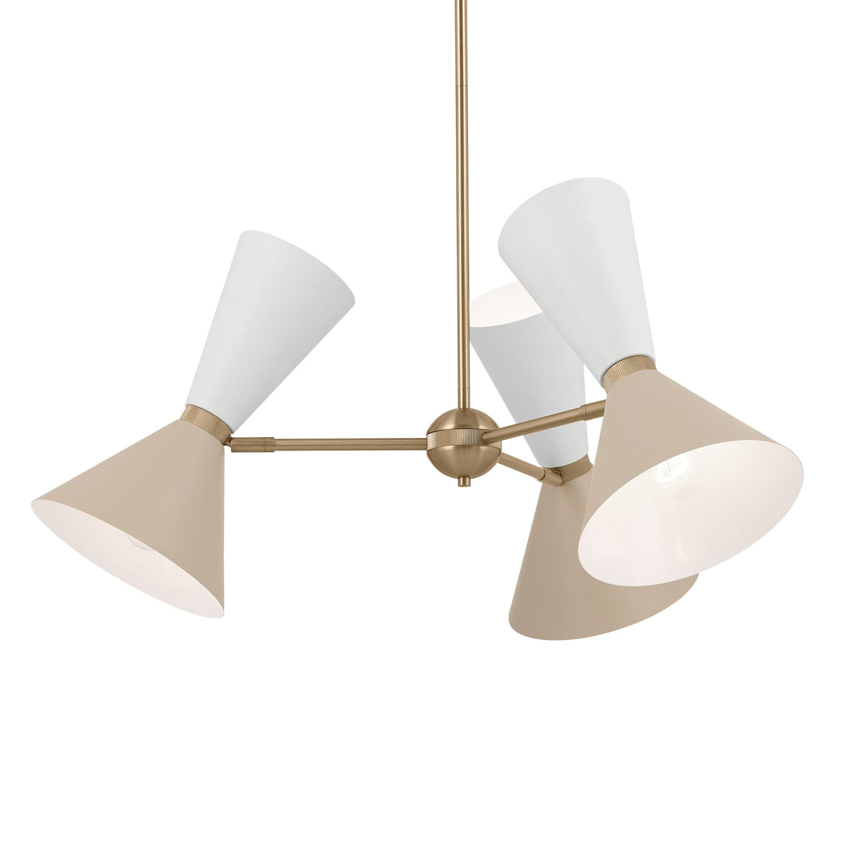 Kichler Phix 6-Light Gold Mid-century Chandelier