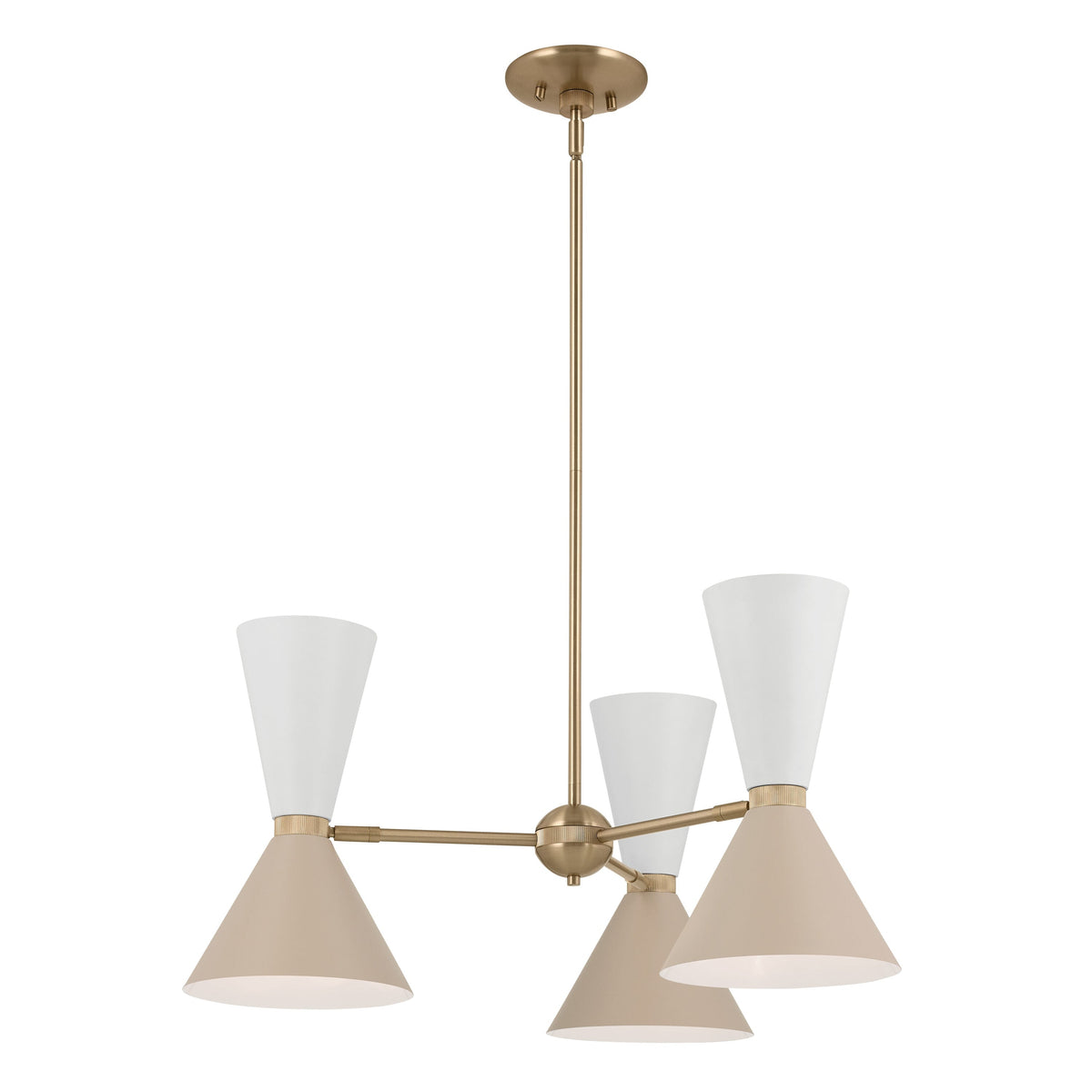 Kichler Phix 6-Light Gold Mid-century Chandelier