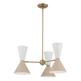 Kichler Phix 6-Light Gold Mid-century Chandelier