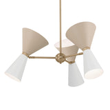 Kichler Phix 6-Light Gold Mid-century Chandelier
