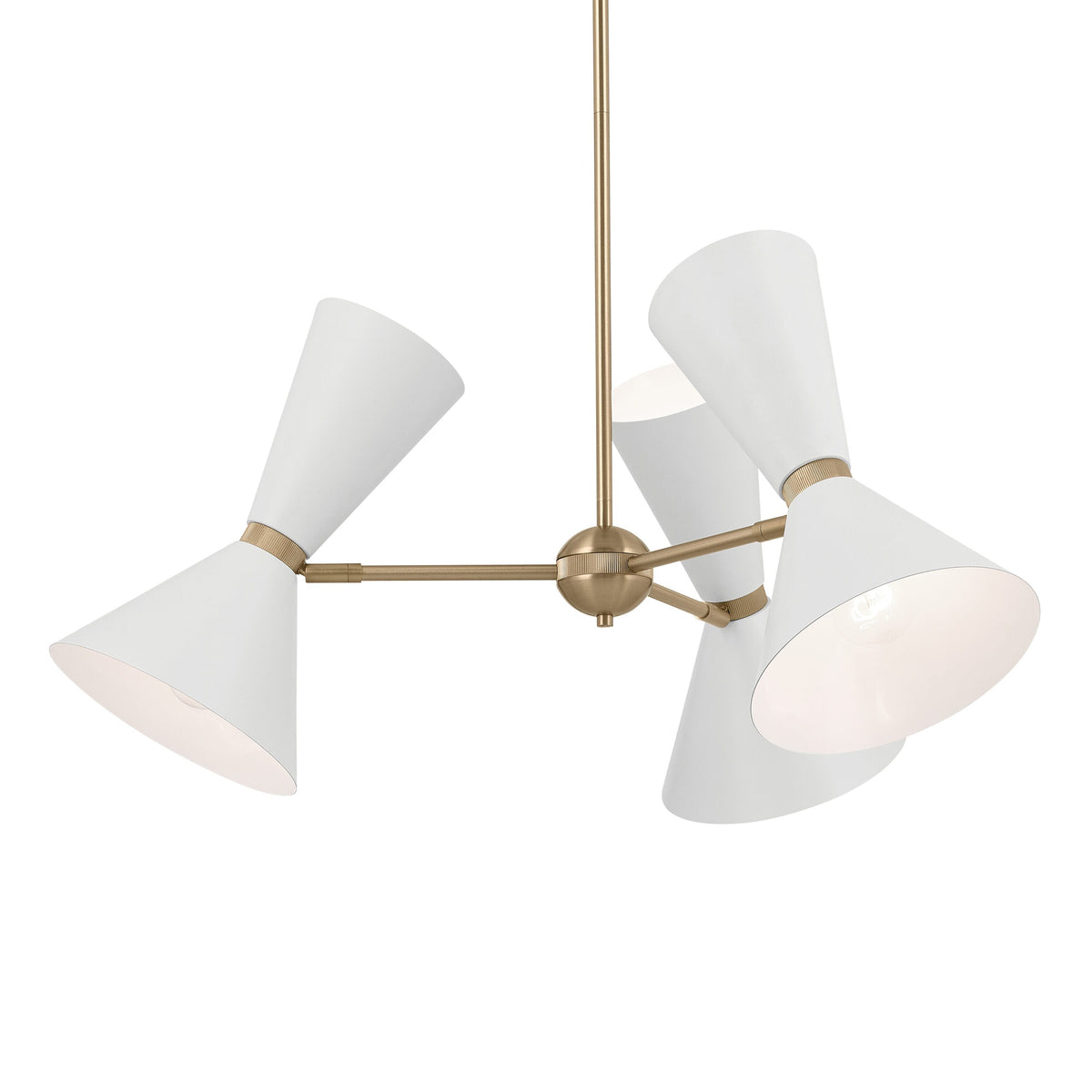 Kichler Phix 6-Light Gold Mid-century Chandelier
