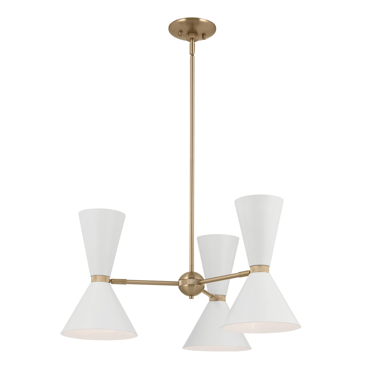 Kichler Phix 6-Light Gold Mid-century Chandelier