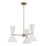 Kichler Phix 6-Light Gold Mid-century Chandelier