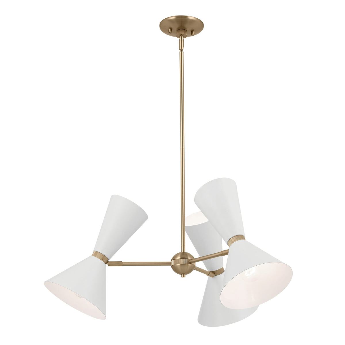 Kichler Phix 6-Light Gold Mid-century Chandelier