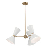 Kichler Phix 6-Light Gold Mid-century Chandelier