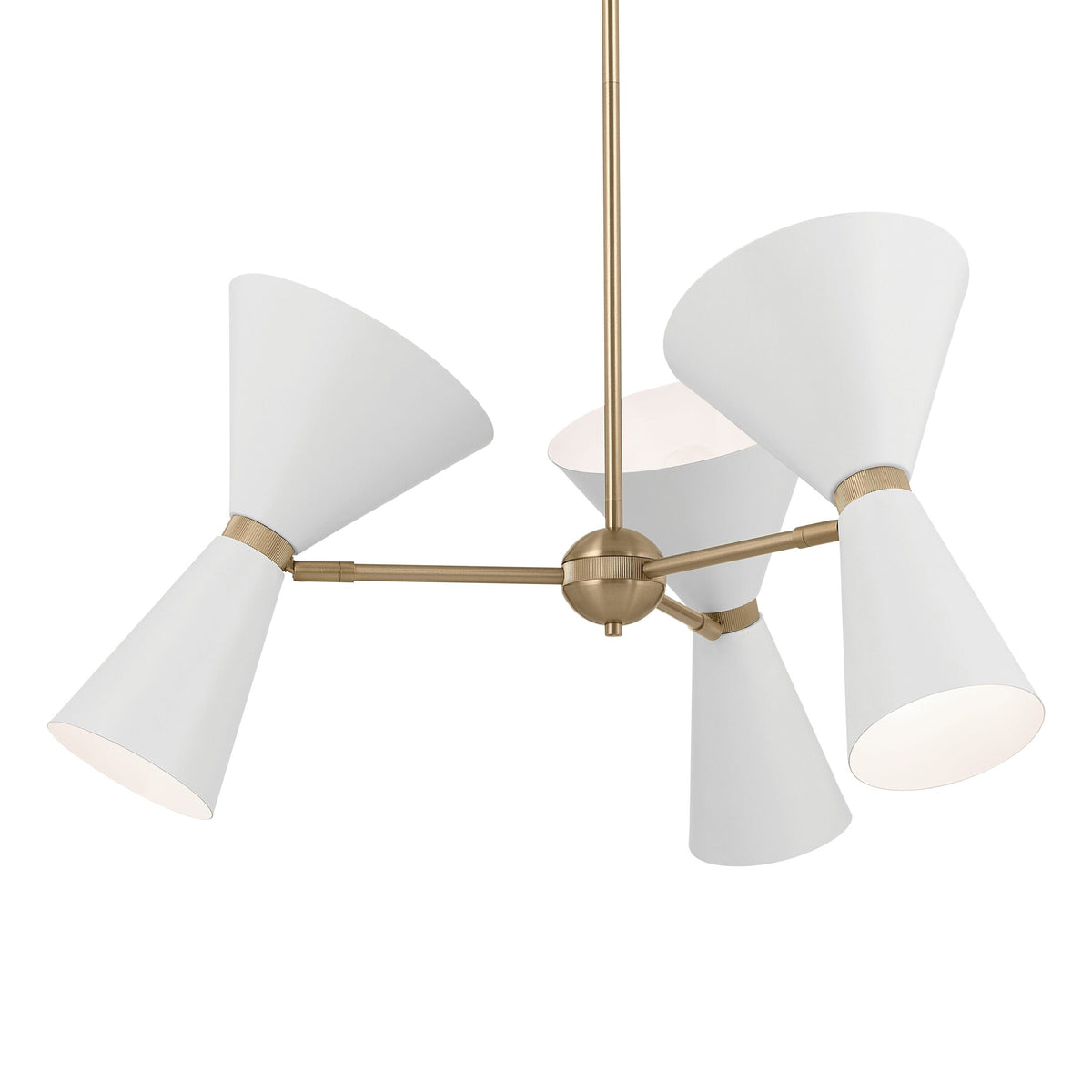Kichler Phix 6-Light Gold Mid-century Chandelier