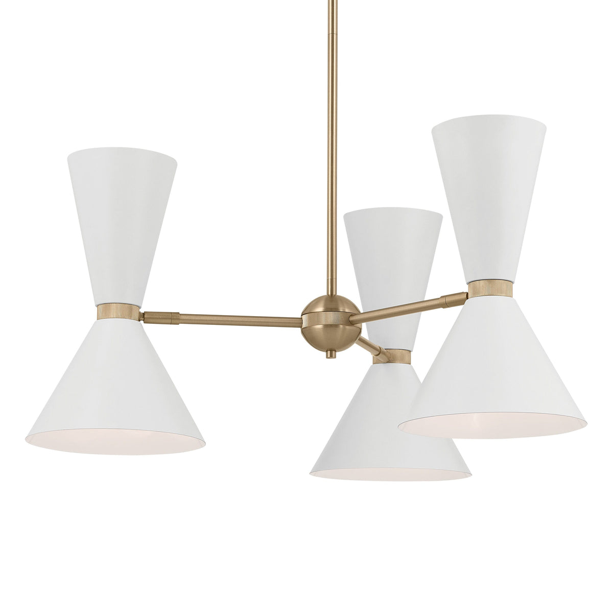 Kichler Phix 6-Light Gold Mid-century Chandelier