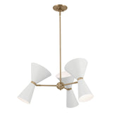 Kichler Phix 6-Light Gold Mid-century Chandelier