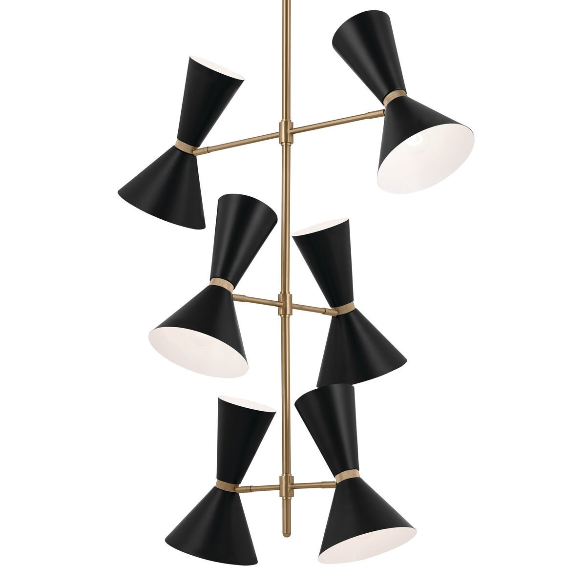 Kichler Phix 12-Light Gold Mid-century Chandelier