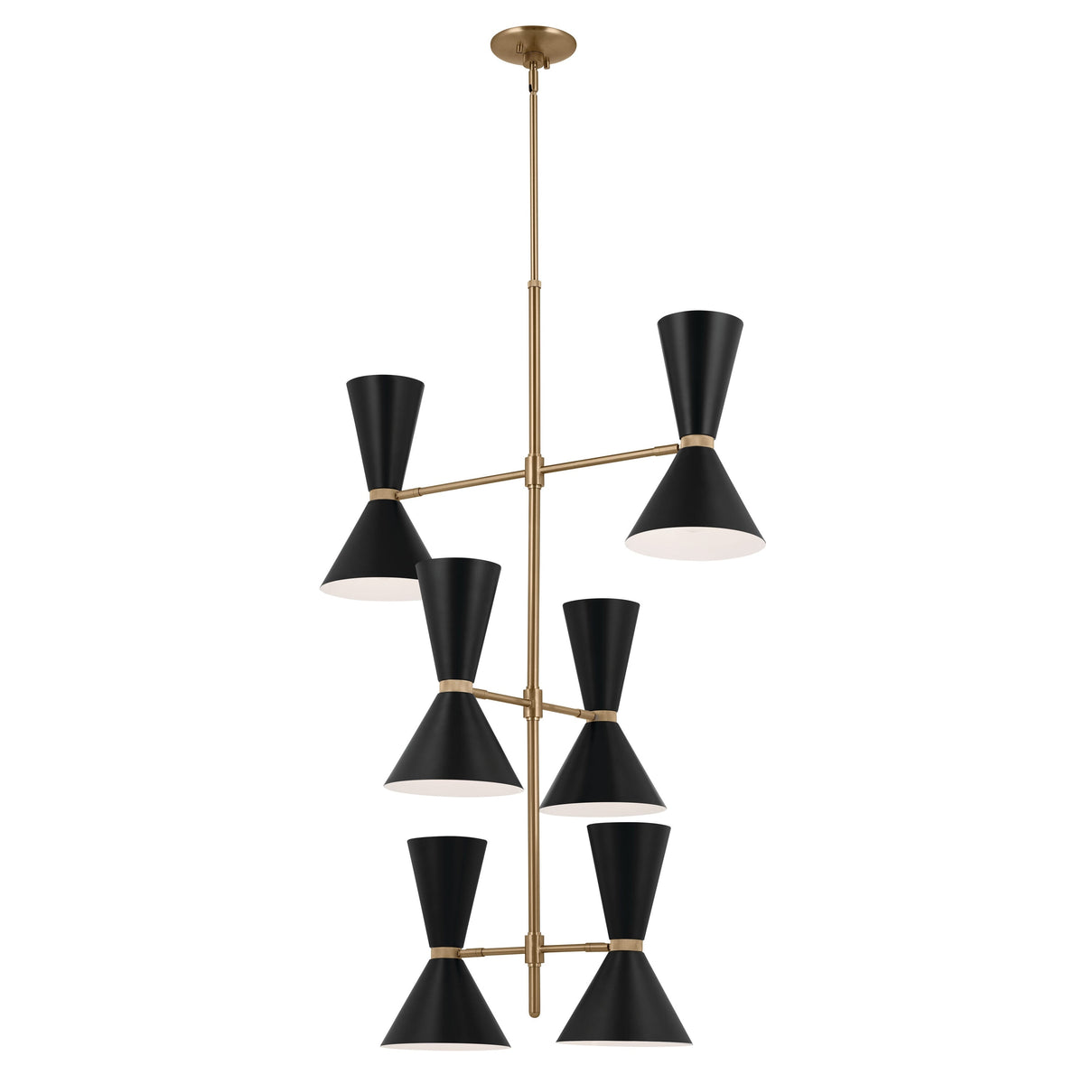 Kichler Phix 12-Light Gold Mid-century Chandelier