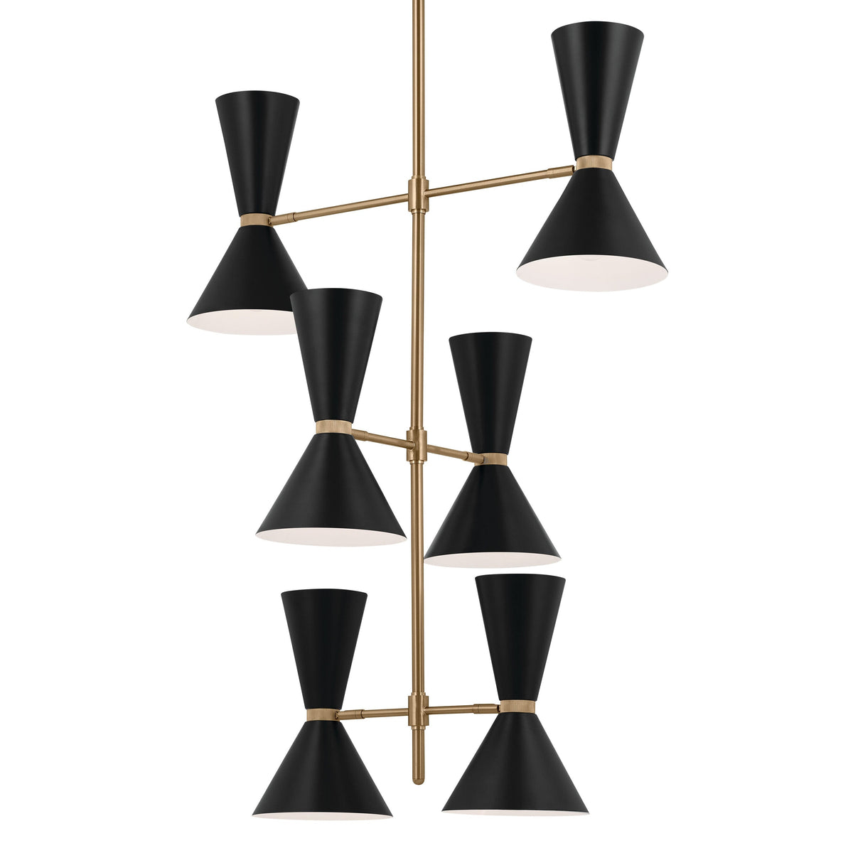 Kichler Phix 12-Light Gold Mid-century Chandelier