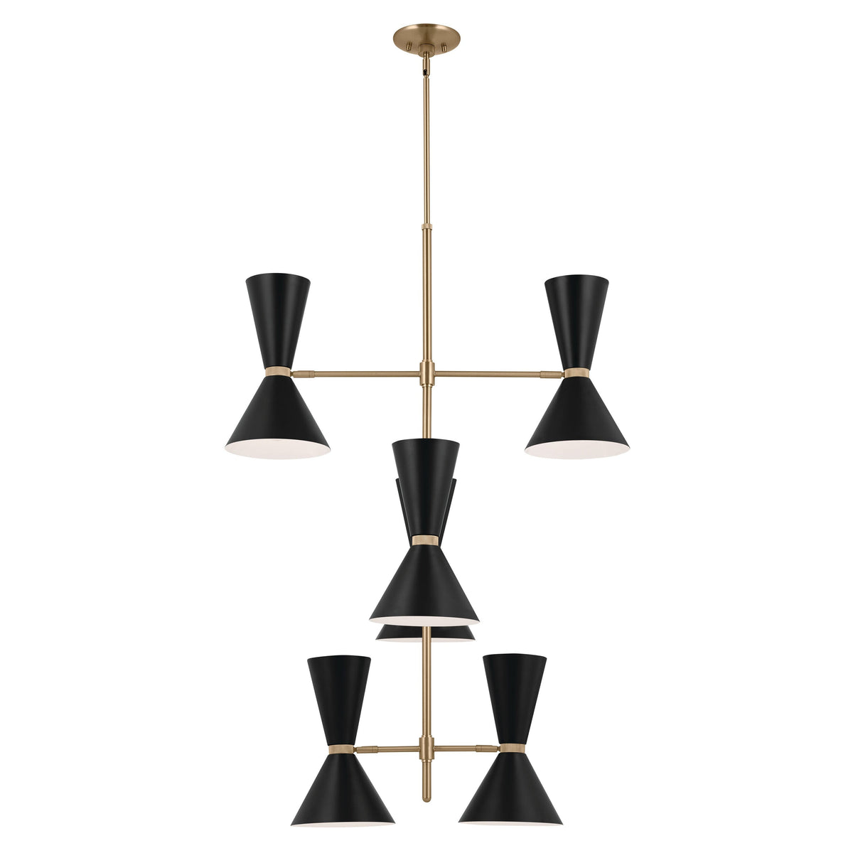 Kichler Phix 12-Light Gold Mid-century Chandelier