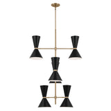 Kichler Phix 12-Light Gold Mid-century Chandelier
