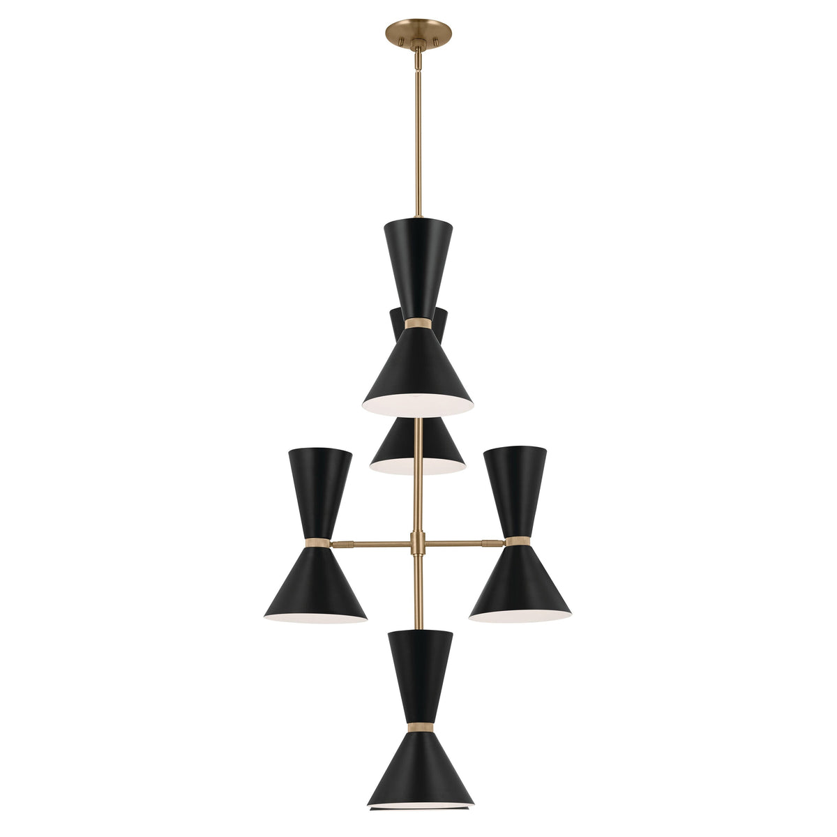 Kichler Phix 12-Light Gold Mid-century Chandelier