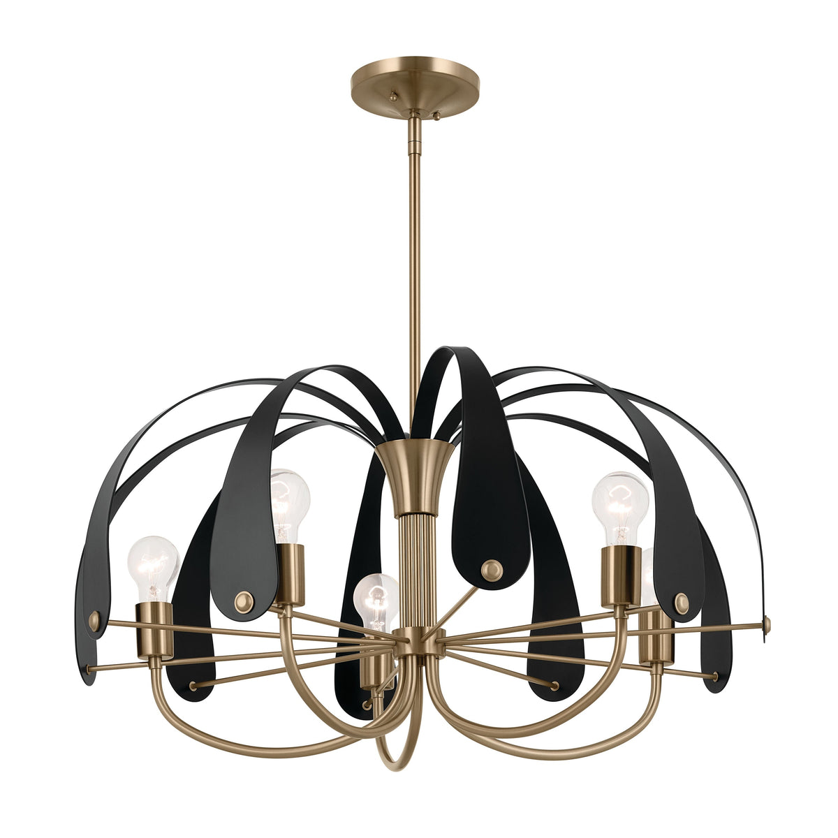 Kichler Petal 5-Light Gold Vintage Chandelier