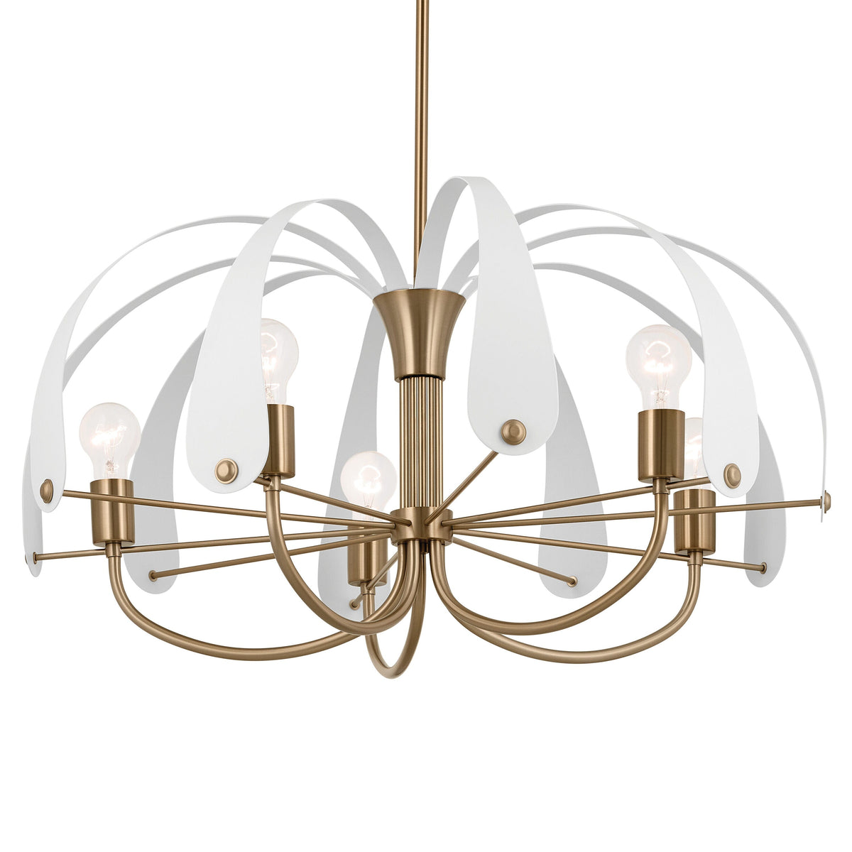 Kichler Petal 5-Light Gold Vintage Chandelier