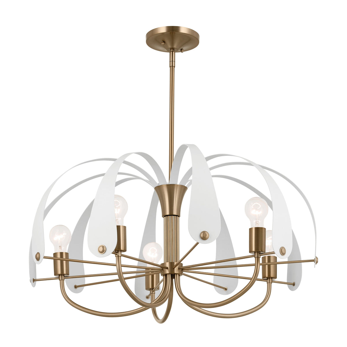 Kichler Petal 5-Light Gold Vintage Chandelier