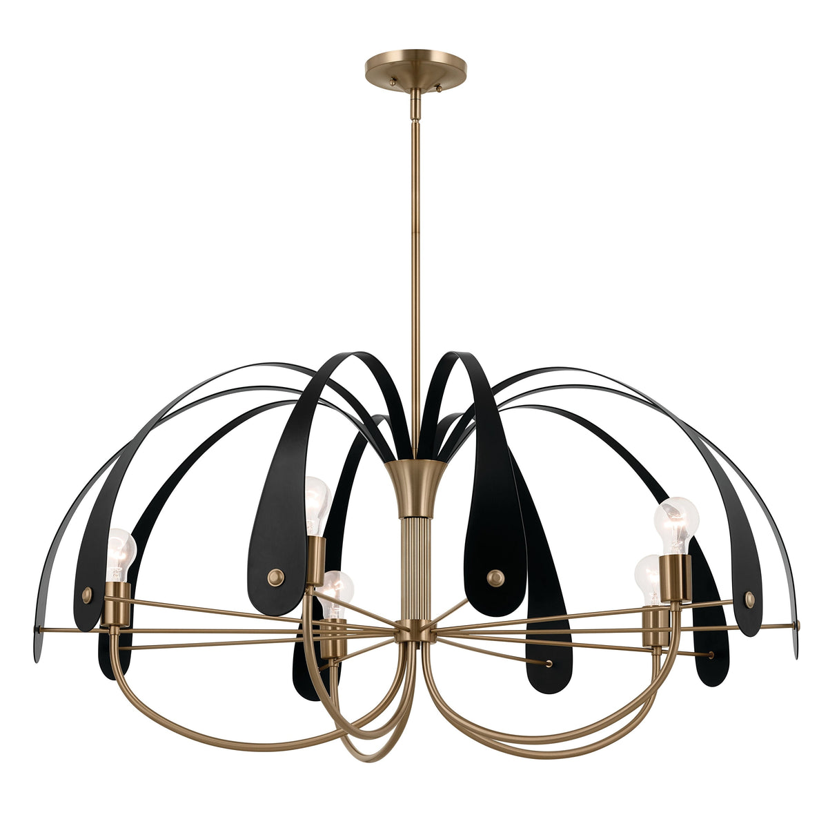 Kichler Petal 5-Light Gold Vintage Chandelier
