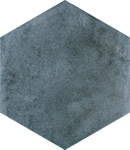 Affinity Tile Matter Hex Blue 8-in x 9-in Multi-finish Porcelain Hexagon Floor and Wall Tile product image