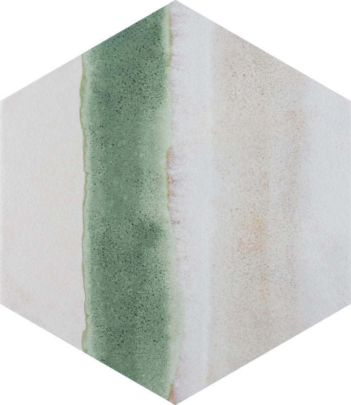 Affinity Tile Matter Hex Canvas Bone Green 8-in x 9-in Multi-finish Porcelain Hexagon Floor and Wall Tile product image