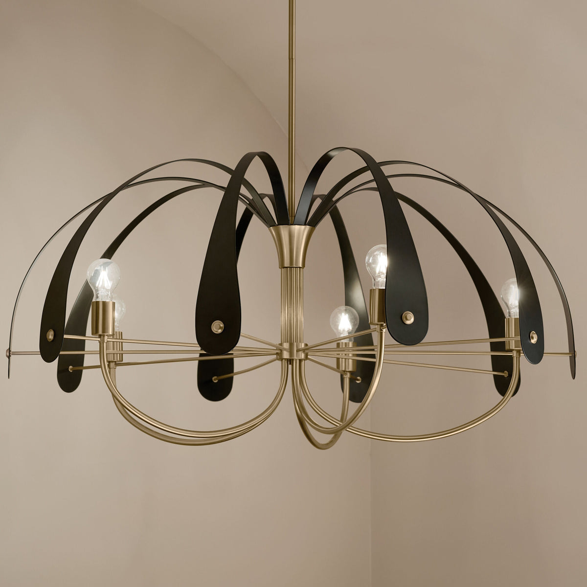 Kichler Petal 5-Light Gold Vintage Chandelier