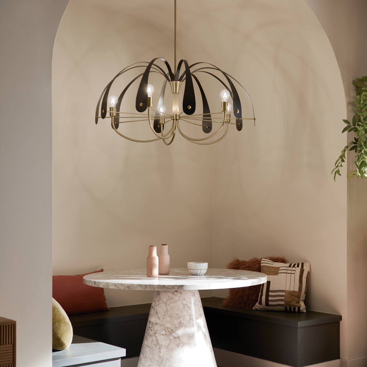 Kichler Petal 5-Light Gold Vintage Chandelier