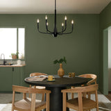 Kichler Deela 6-Light Black Modern/Contemporary Chandelier