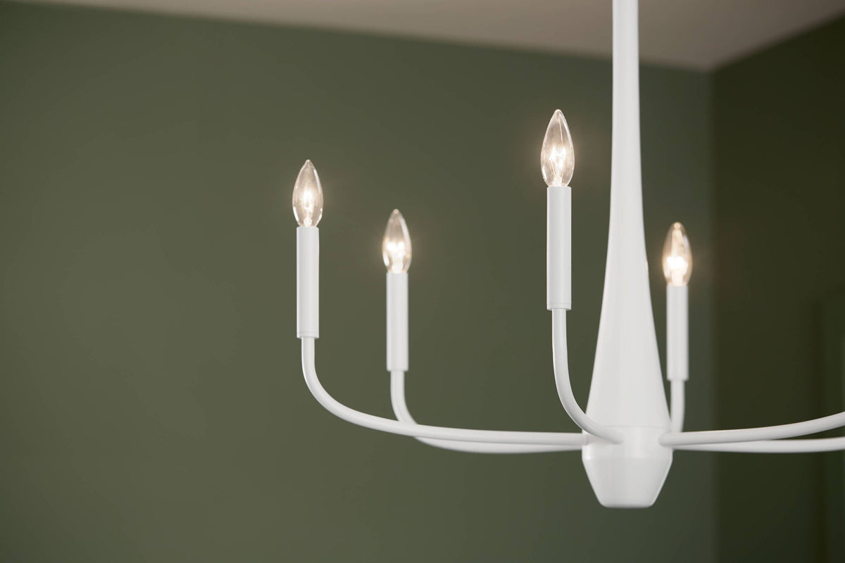Kichler Deela 6-Light White Modern/Contemporary Chandelier