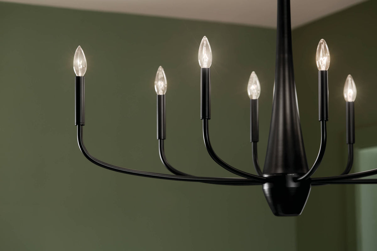 Kichler Deela 8-Light Black Modern/Contemporary Chandelier