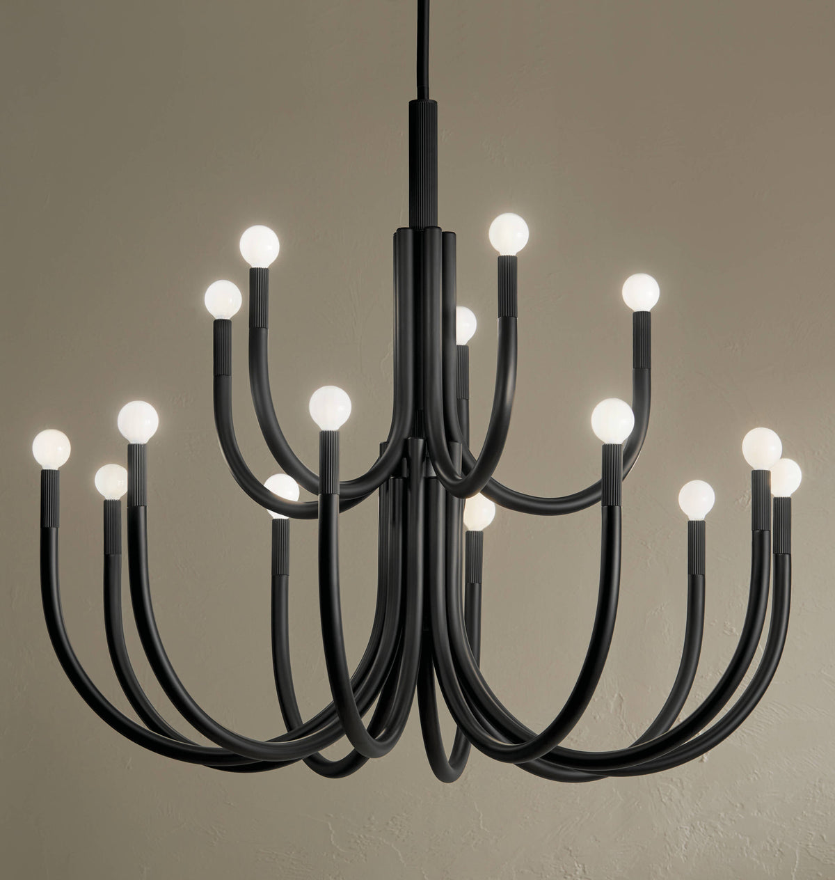 Kichler Odensa 15-Light Black Modern/Contemporary Chandelier