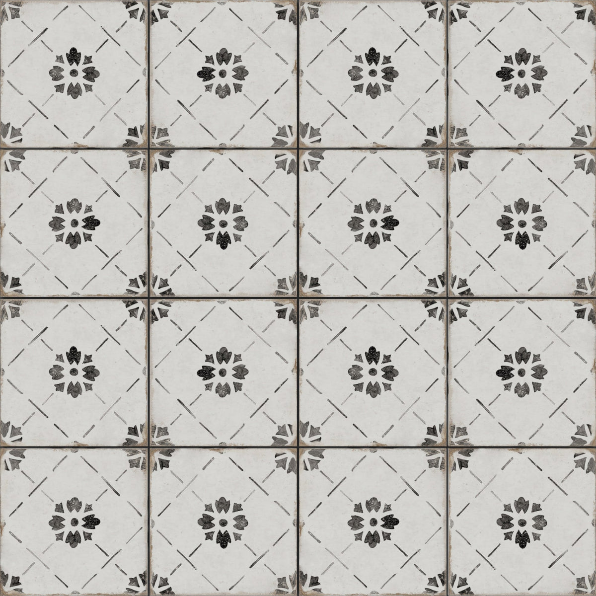 Sorrento White 8-in x 8-in Matte Porcelain Patterned Floor and Wall Tile (0.42-sq. ft/ Piece)