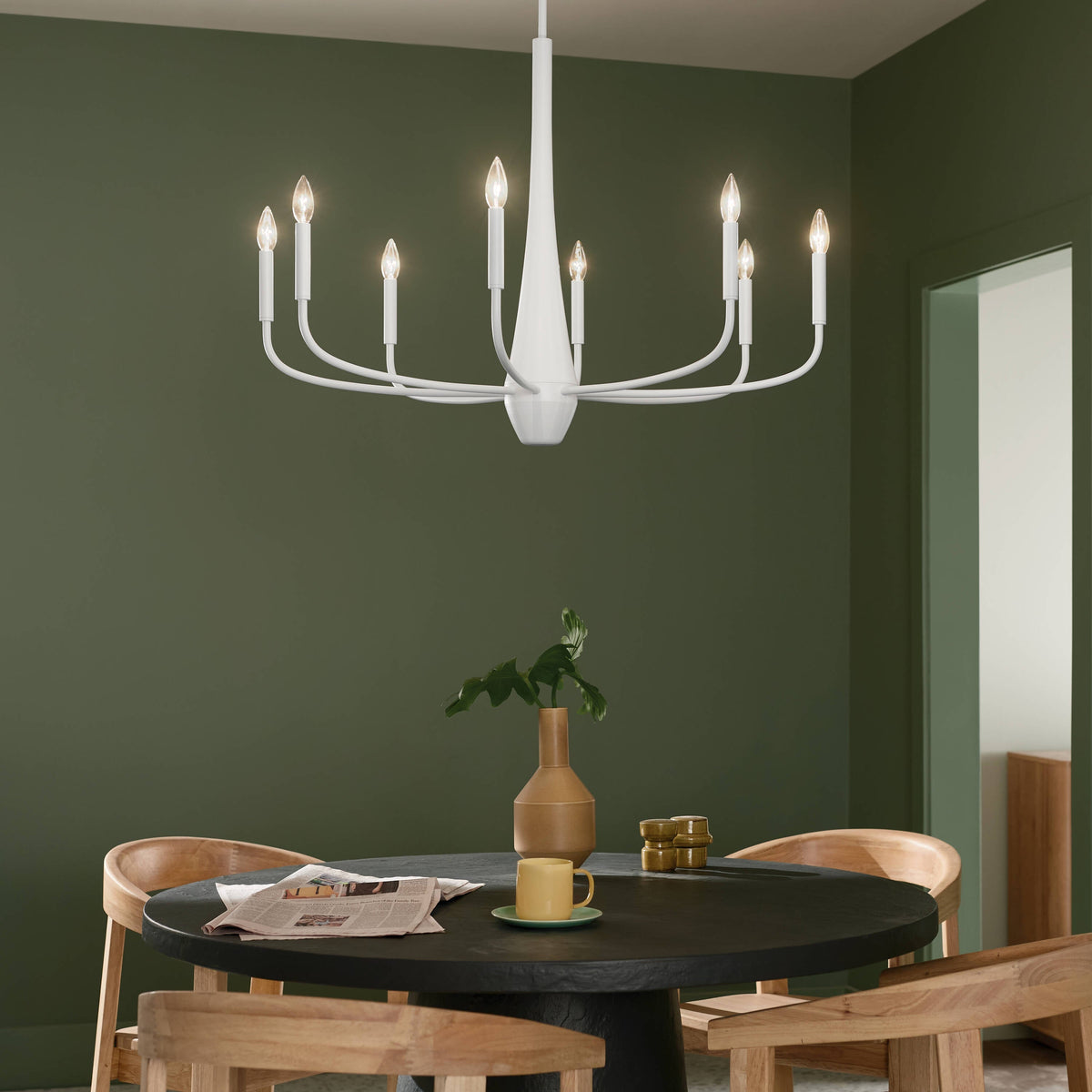 Kichler Deela 8-Light White Modern/Contemporary Chandelier