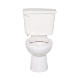 Colony 10 in. Rough-In 2-Piece 1.28 GPF Single Flush Elongated Toilet in White, Seat Not Included - Super Arbor