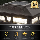 Classy Caps 6-in x 6-in 10-Lumen 1-Watt Brown Solar LED Outdoor Post Cap Light (2700 K)