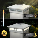 Classy Caps 6-in x 6-in 10-Lumen 1-Watt White Solar LED Outdoor Post Cap Light (2700 K)
