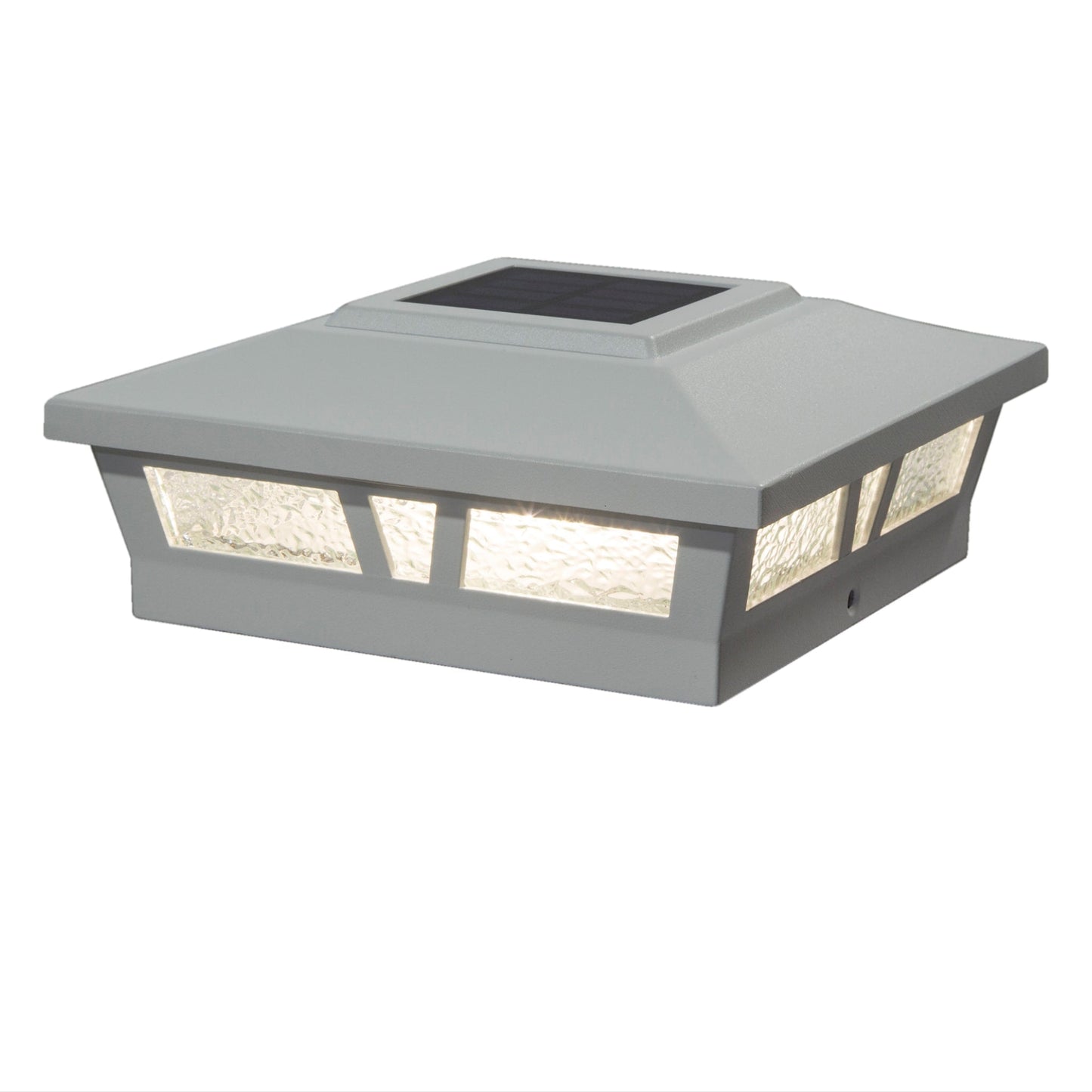 Classy Caps 6-in x 6-in 10-Lumen 1-Watt White Solar LED Outdoor Post Cap Light (2700 K)