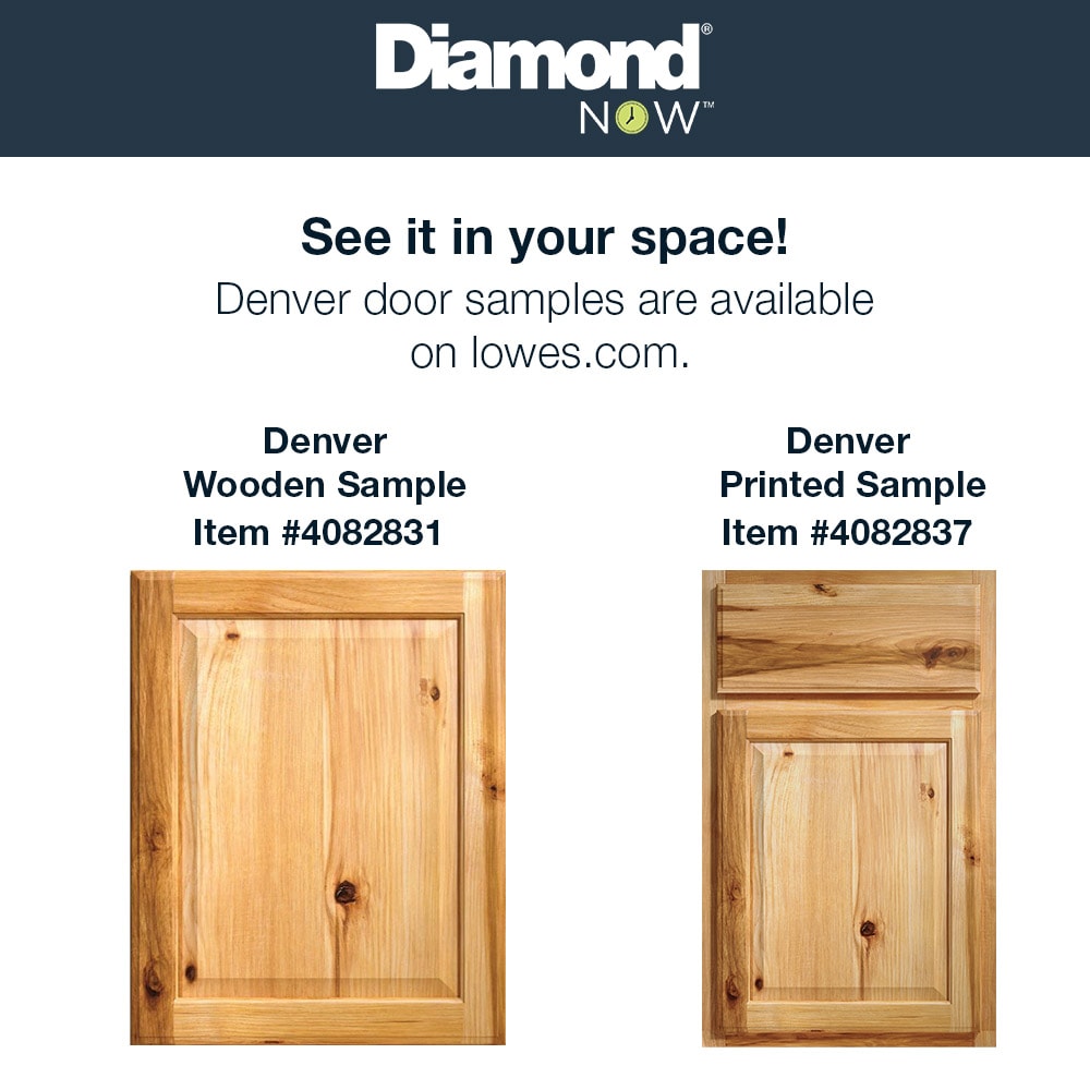 Diamond NOW Denver 30-in W x 18-in H x 12-in D Natural Rustic Hickory Wall Fully Assembled Cabinet (Raised Panel Square Door Style)