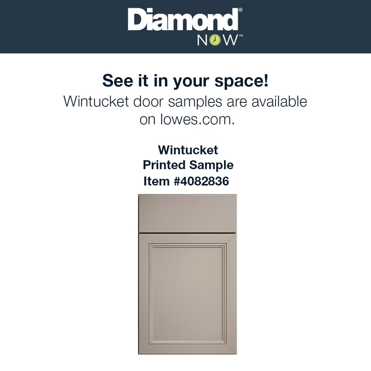 Diamond NOW Wintucket 18-in W x 36-in H x 12-in D Cloud Gray Wall Fully Assembled Cabinet (Recessed Panel Square Door Style)