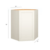 Diamond Express Jamestown 36-in W x 36-in H x 24-in D White Diagonal Corner Wall Fully Assembled Plywood Cabinet (Recessed Panel Shaker Style)