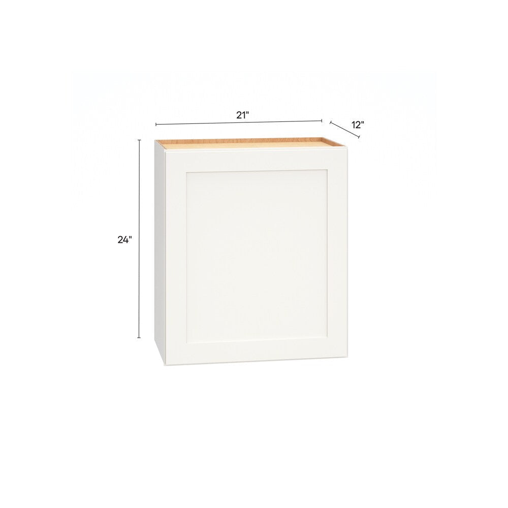 Diamond Express Jamestown 21-in W x 24-in H x 12-in D White Wall Fully Assembled Plywood Cabinet (Recessed Panel Shaker Door Style)