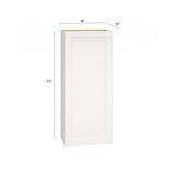 Diamond Express Jamestown 18-in W x 42-in H x 12-in D White Wall Fully Assembled Plywood Cabinet (Recessed Panel Shaker Door Style)
