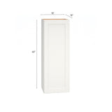 Diamond Express Jamestown 15-in W x 42-in H x 12-in D White Wall Fully Assembled Plywood Cabinet (Recessed Panel Shaker Door Style)