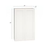 Diamond Express Jamestown 27-in W x 42-in H x 12-in D White Wall Fully Assembled Plywood Cabinet (Recessed Panel Shaker Door Style)