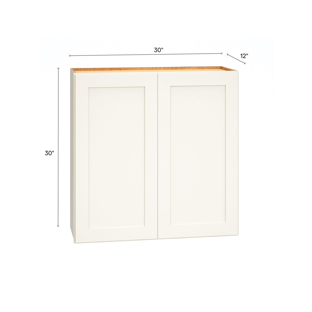 Diamond Express Jamestown 30-in W x 30-in H x 12-in D Colt Brown Wall Fully Assembled Plywood Cabinet (Recessed Panel Shaker Door Style)
