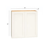 Diamond Express Jamestown 30-in W x 30-in H x 12-in D Colt Brown Wall Fully Assembled Plywood Cabinet (Recessed Panel Shaker Door Style)