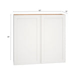 Diamond Express Jamestown 42-in W x 39-in H x 12-in D White Wall Fully Assembled Plywood Cabinet (Recessed Panel Shaker Door Style)