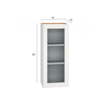Diamond Express Jamestown 15-in W x 36-in H x 12-in D White Wall Fully Assembled Plywood Cabinet (Recessed Panel Shaker Door Style)